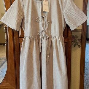 Elegant Striped Maxi Dress